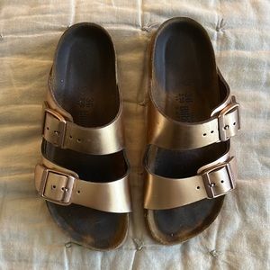 Rose gold Birkenstocks